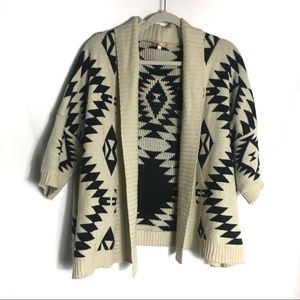 Aztec Open Front Cardigan